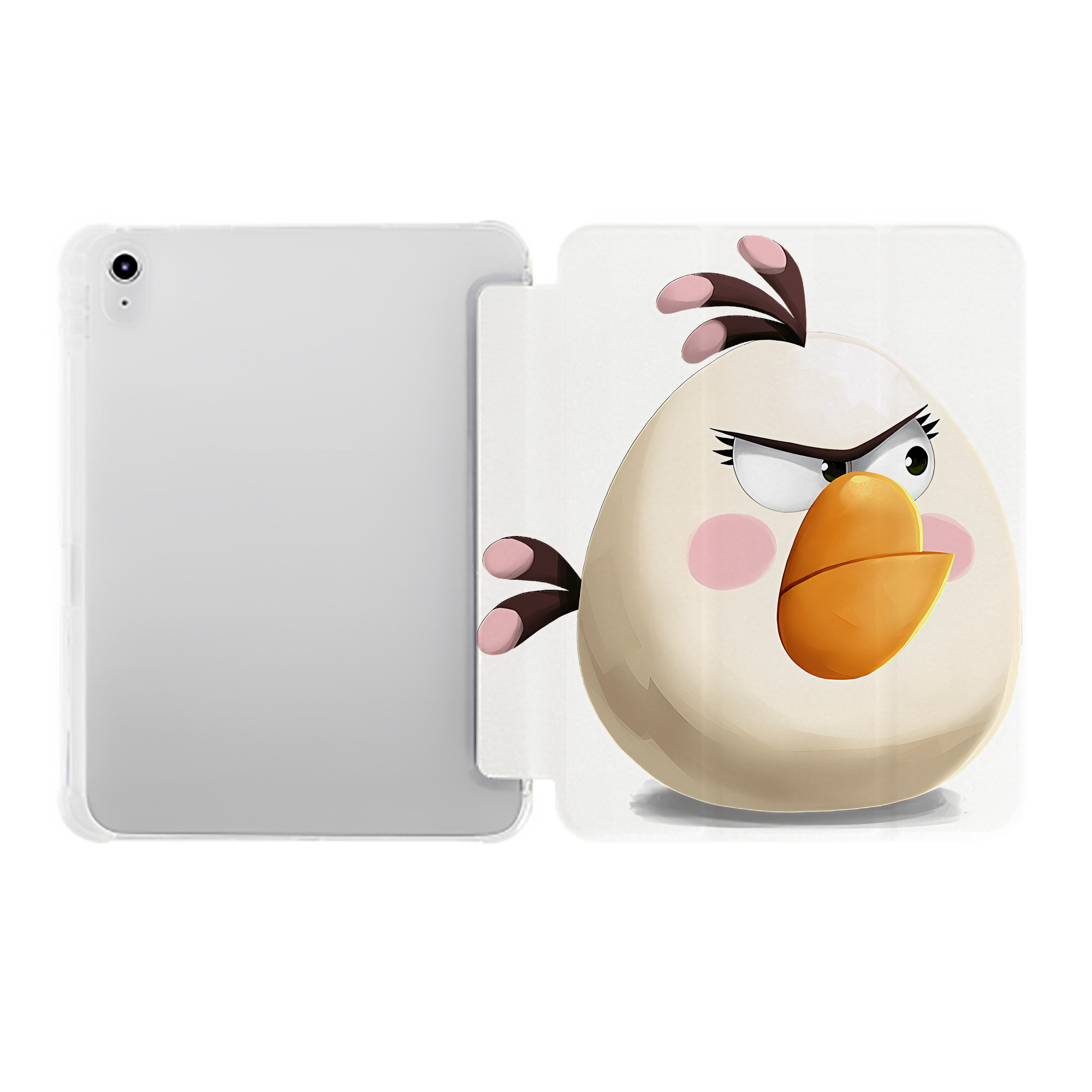 （画像用） Angry Birds アングリーバード IPad ケース ペン収納付き 三つ折りスタンド PUレザー×シリコン 対応機種9.5/10.5/10.9インチ